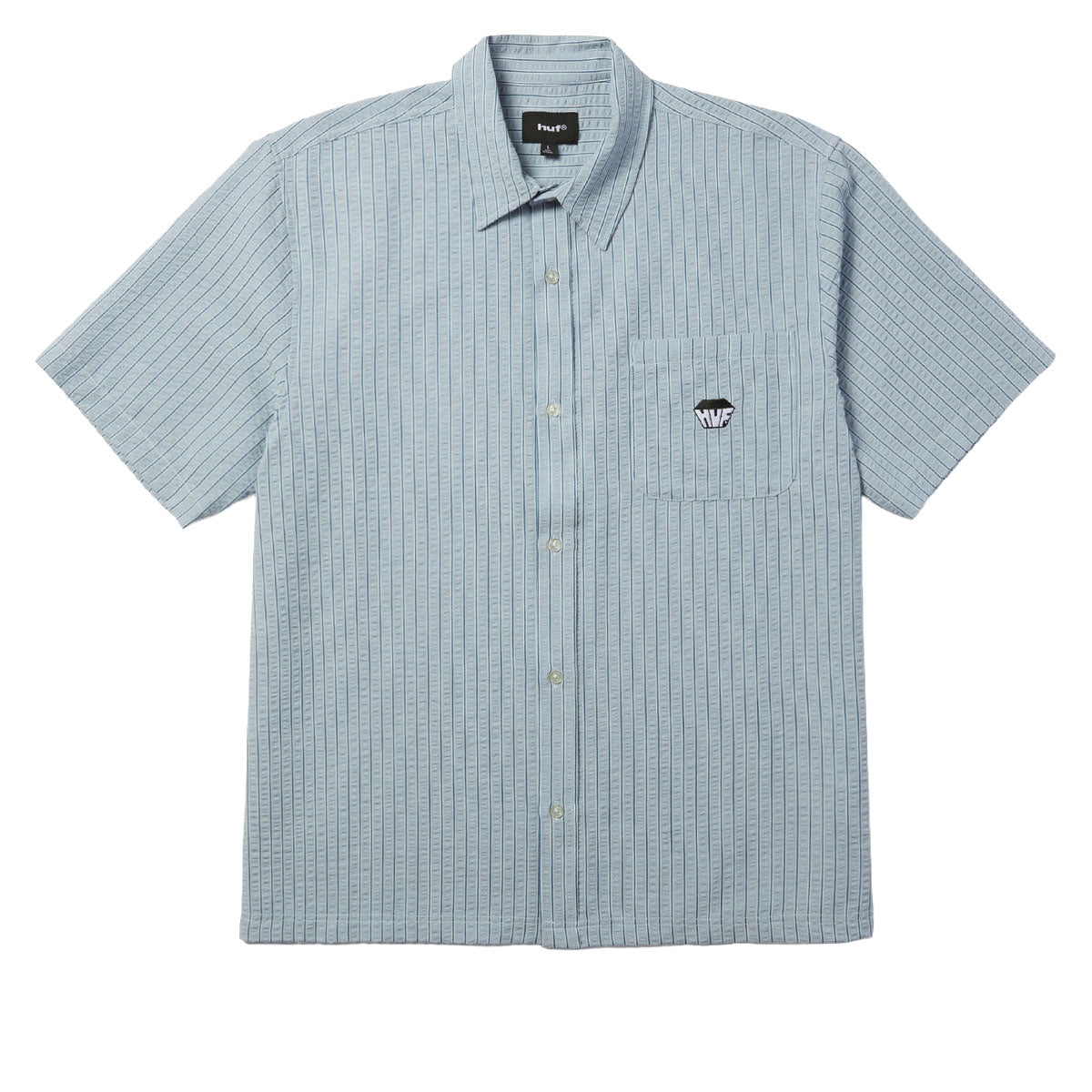 HUF Big Block Striped Shirt - Light Blue