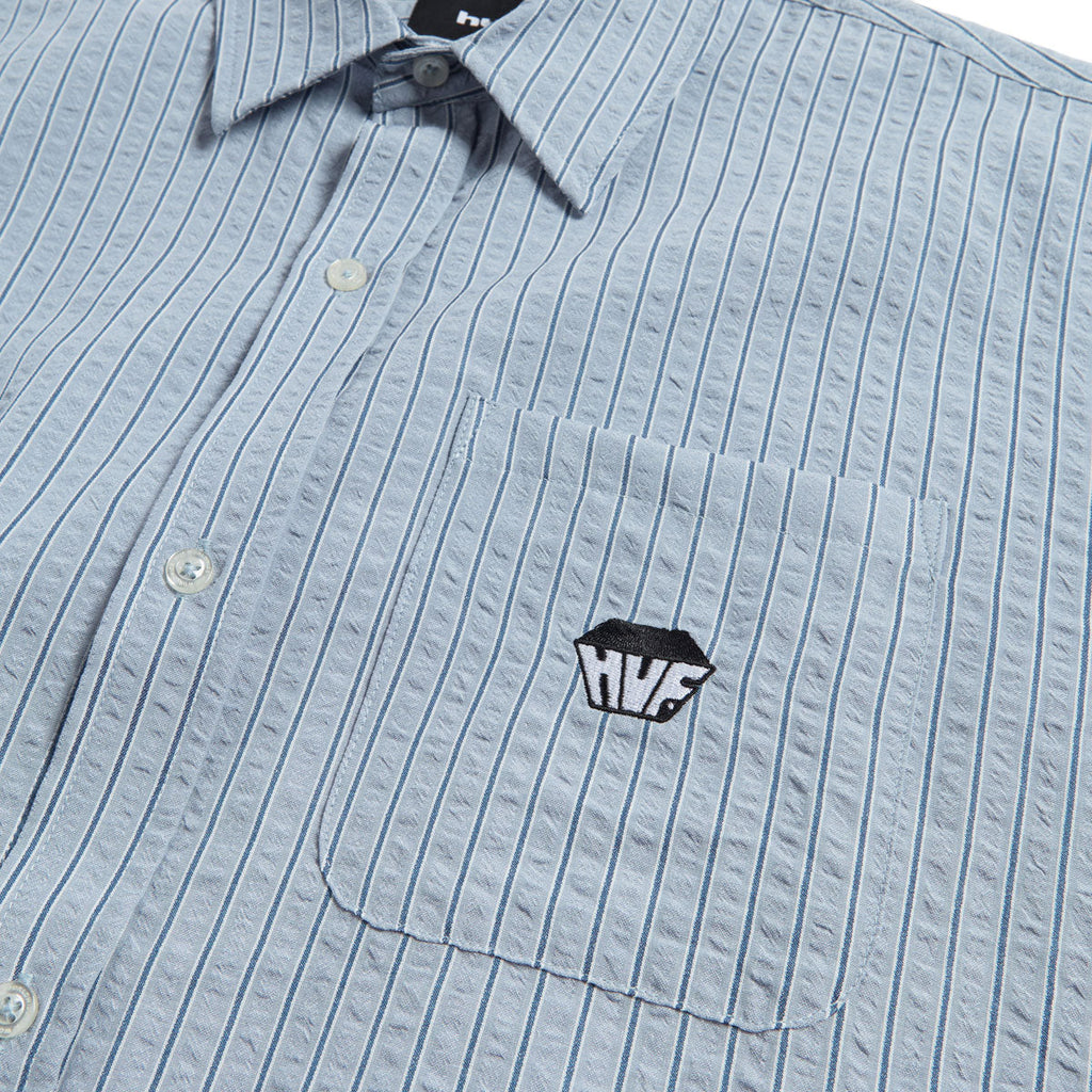 HUF Big Block Striped Shirt - Light Blue
