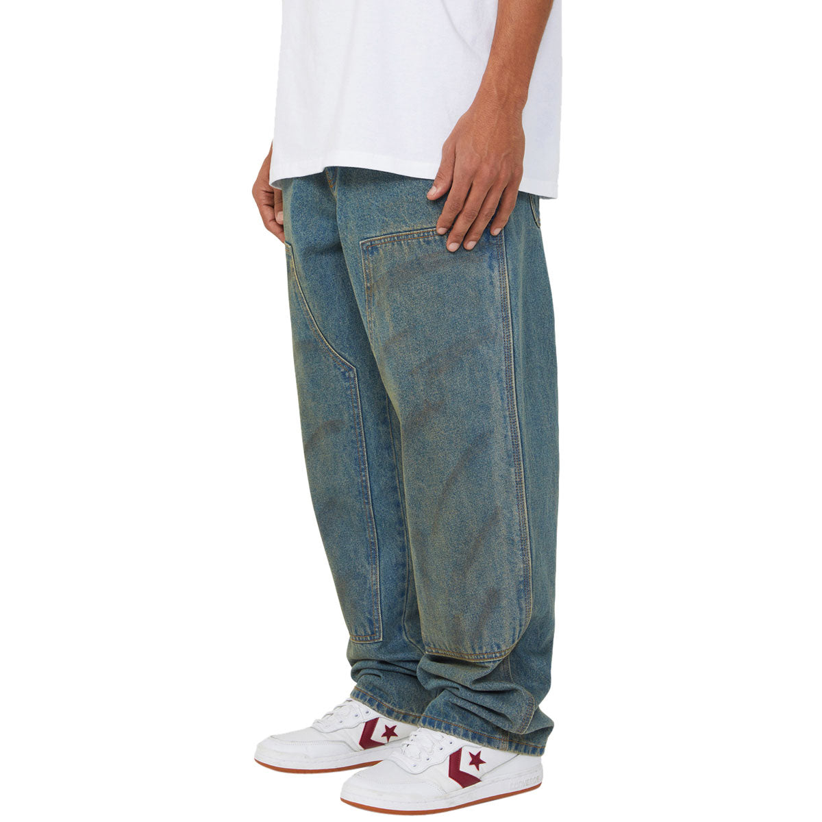 HUF Kinda Loose Double Knees Jeans - Dirty Wash