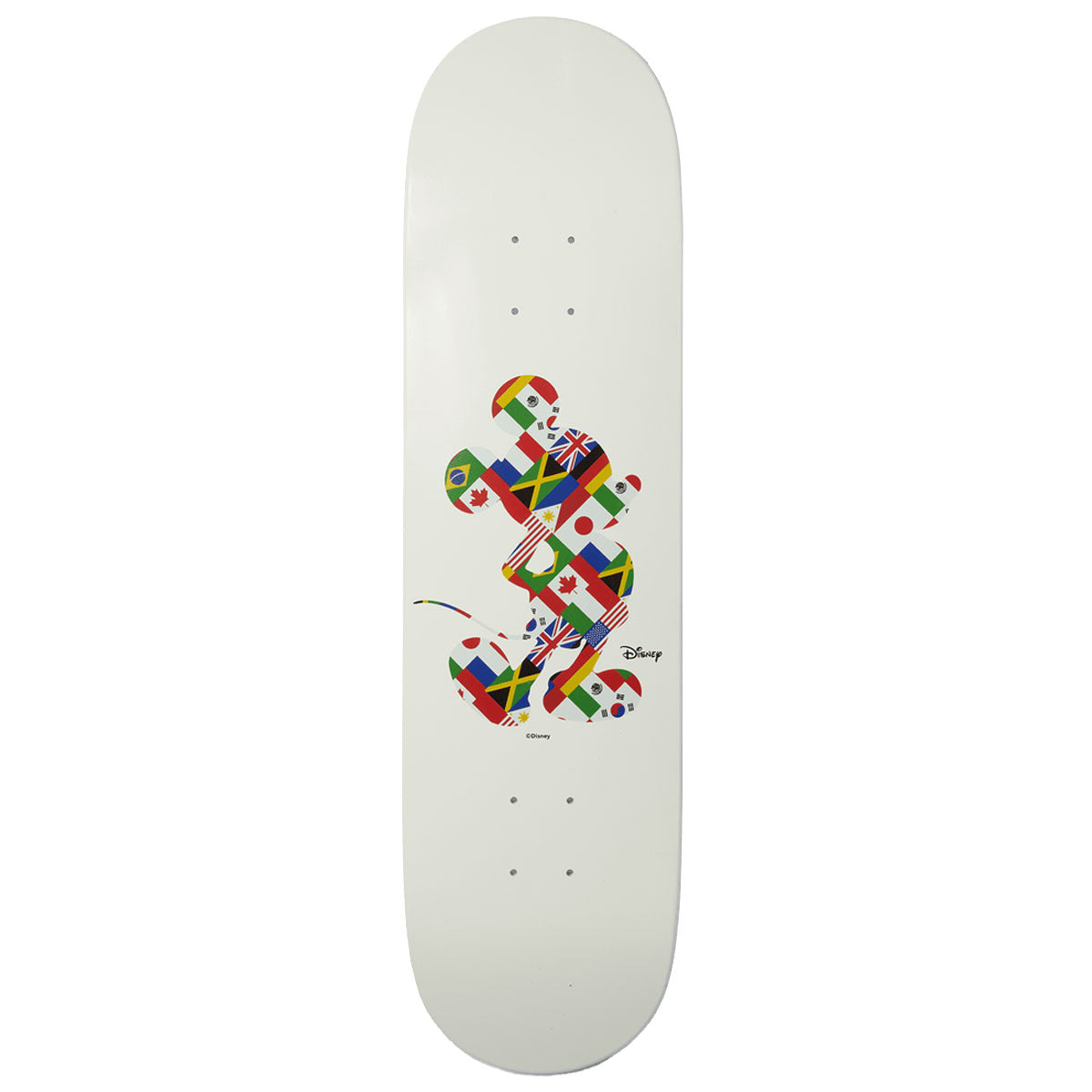 HUF x Mickey Mouse Worldwide Tour Skateboard Deck - White - 8.25"