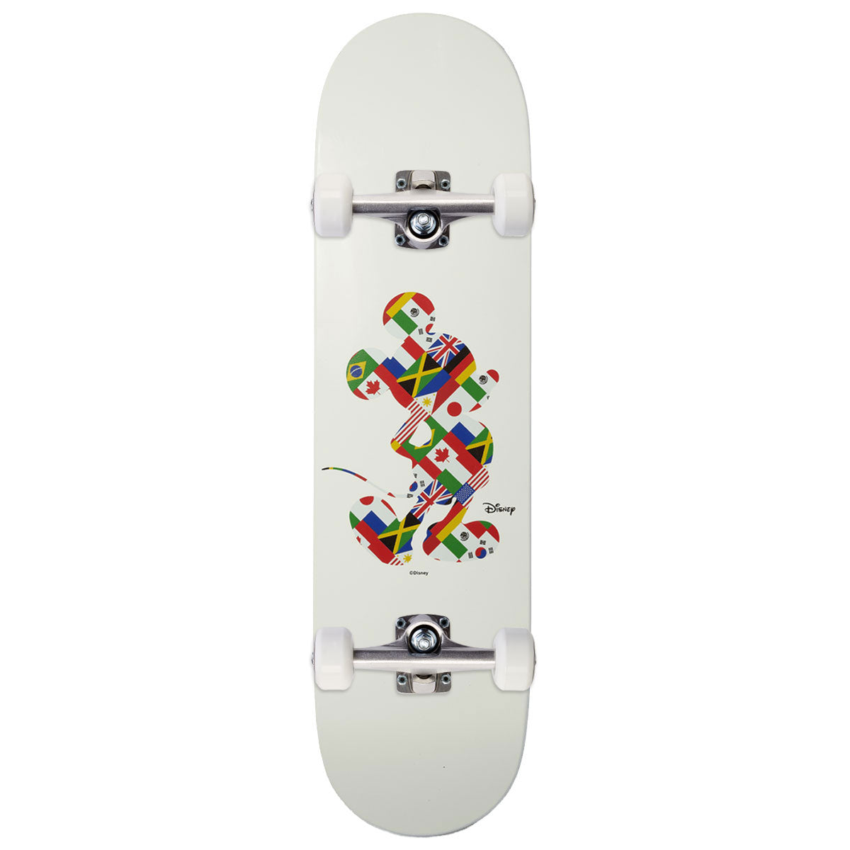 HUF x Mickey Mouse Worldwide Tour Skateboard Complete - White - 8.25"