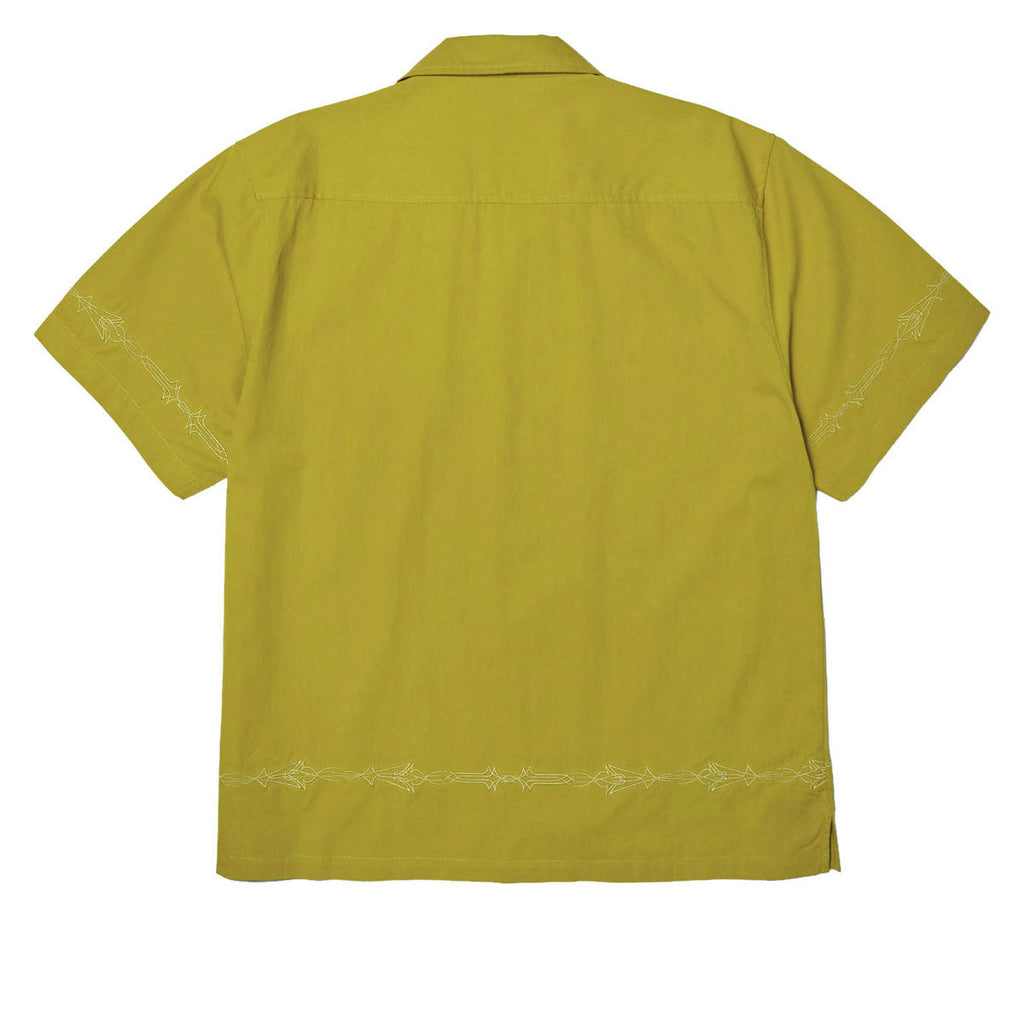 HUF Pinstripe Emb Resort Shirt - Avocado