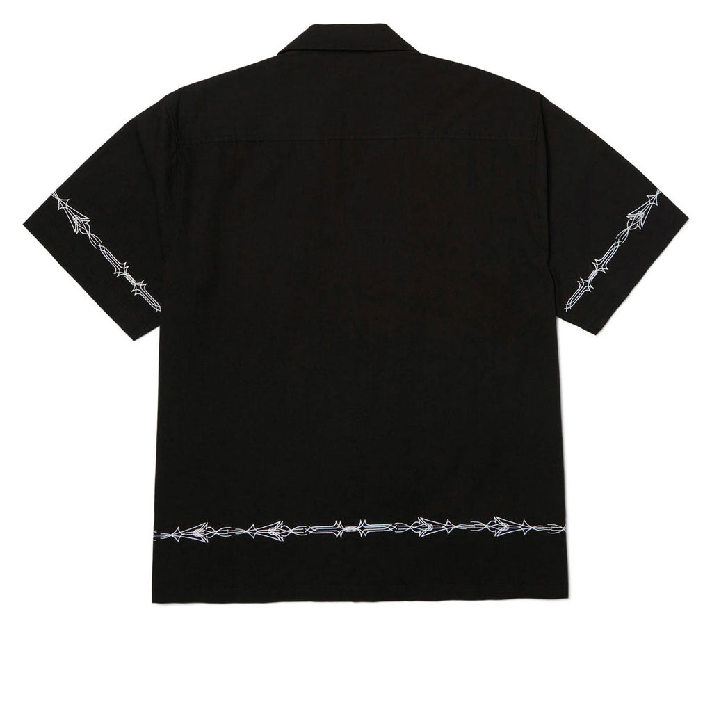 HUF Pinstripe Emb Resort Shirt - Black