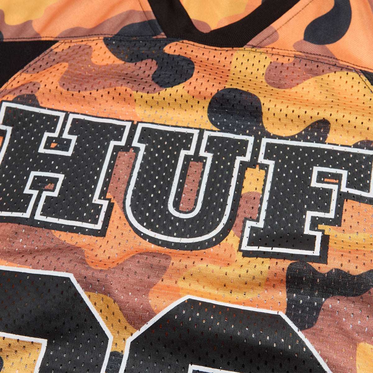HUF Camo Football Jersey - Lava