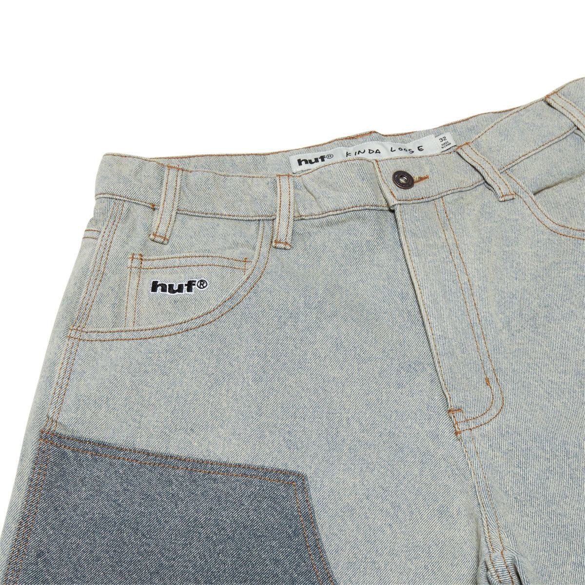 HUF Kinda Loose Double Knee Shorts - Light Indigo