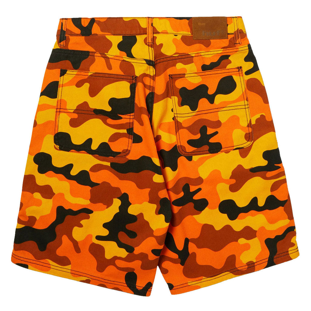 HUF Kinda Loose Double Knee Camo Shorts - Lava