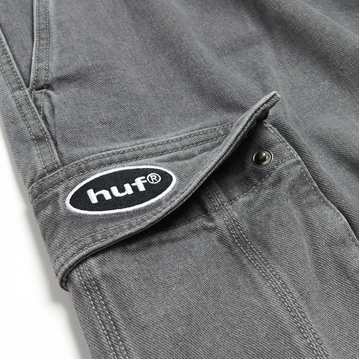 HUF Oval Denim Cargo Shorts - Frost Gray