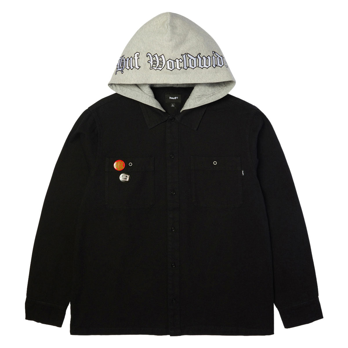 HUF Olympia Hooded Over Shirt - Black