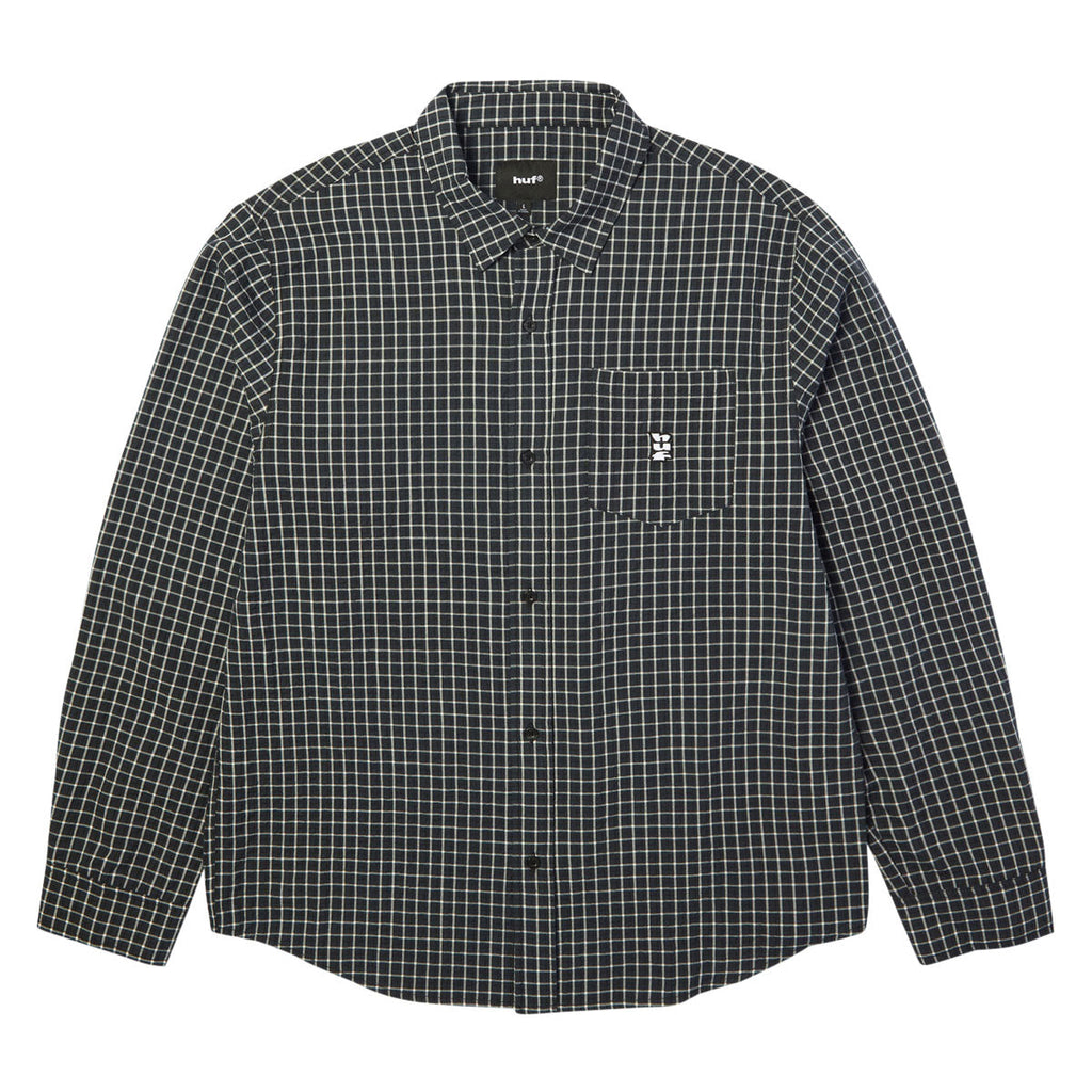 HUF Megablast Long Sleeve Woven Shirt - Black