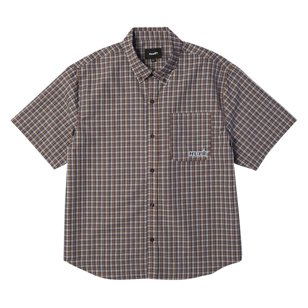 HUF Galaxy Plaid Woven Shirt - Dark Brown