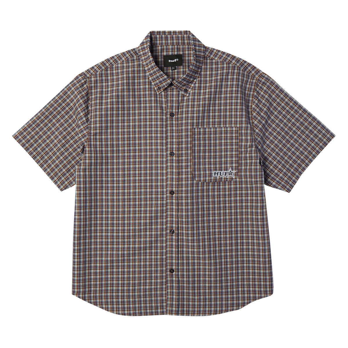 HUF Galaxy Plaid Woven Shirt - Dark Brown