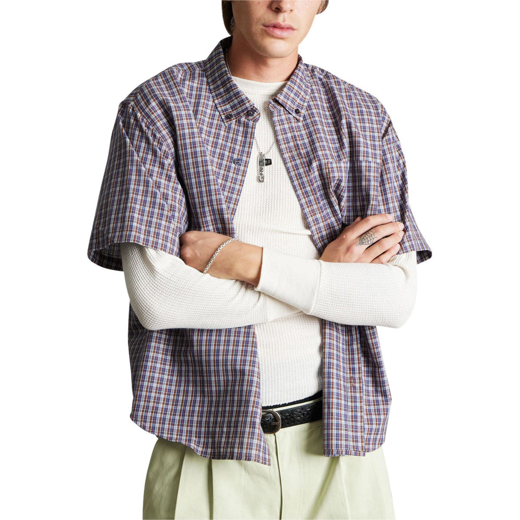 HUF Galaxy Plaid Woven Shirt - Dark Brown