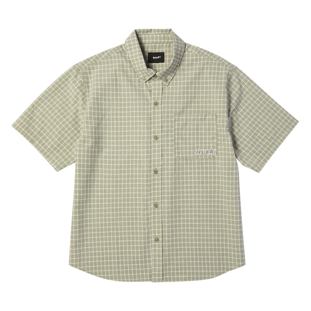 HUF Galaxy Plaid Woven Shirt - Stone