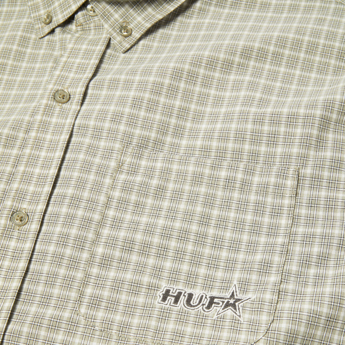HUF Galaxy Plaid Woven Shirt - Stone