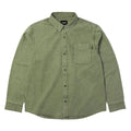 HUF Carson Overdyed Denim Long Sleeve Shirt - Olive