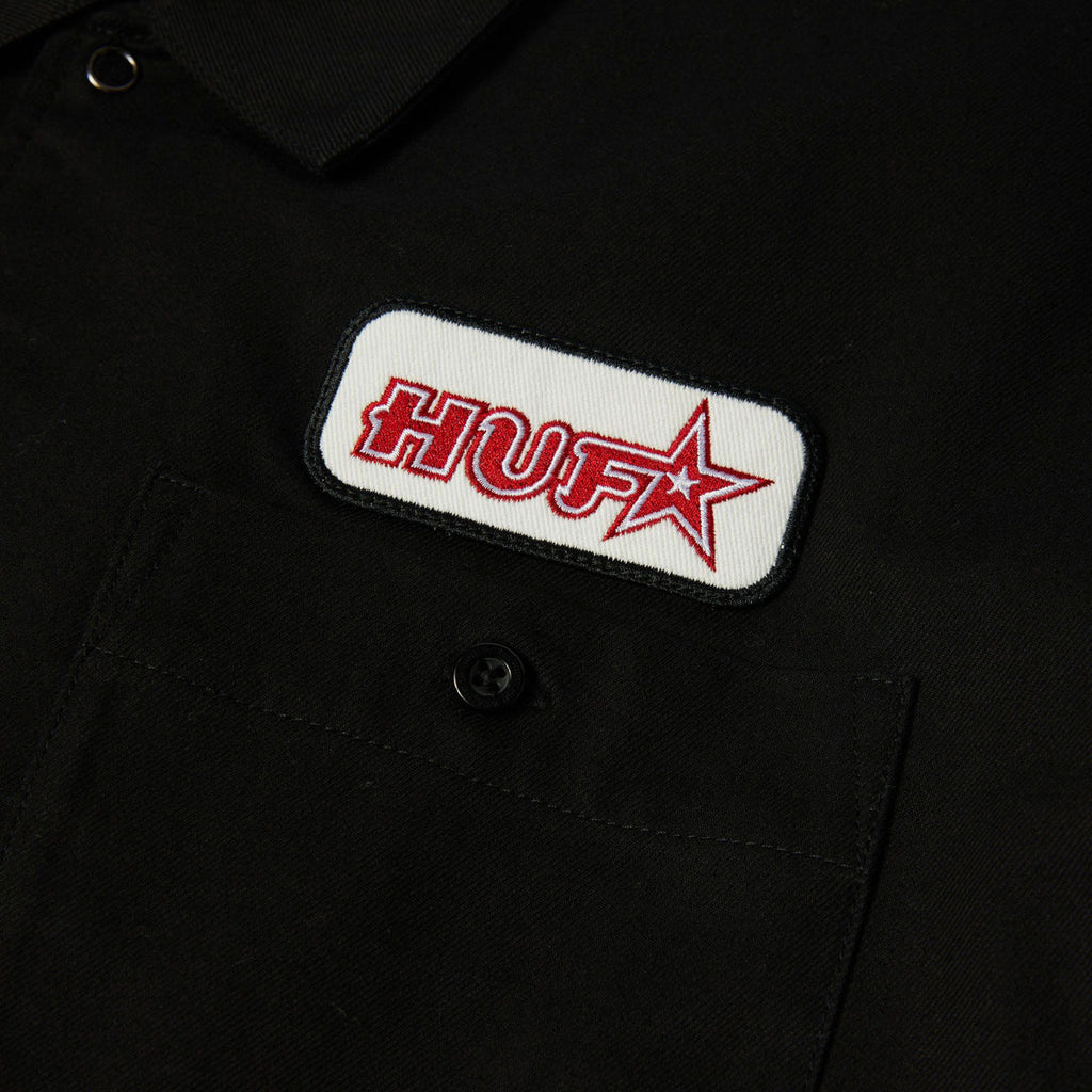HUF Shadows Long Sleeve Work Shirt - Black
