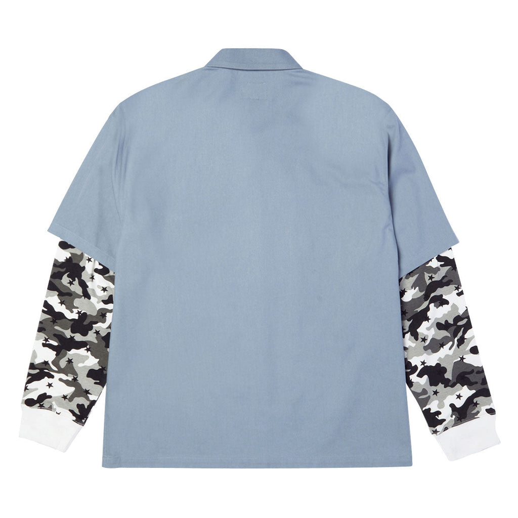 HUF Shadows Long Sleeve Work Shirt - Light Blue