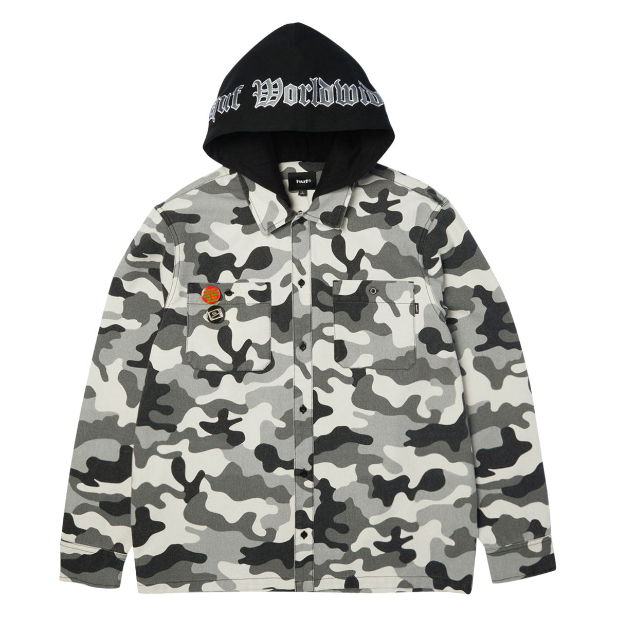 HUF Olympia Camo Hooded Over Shirt - Camo
