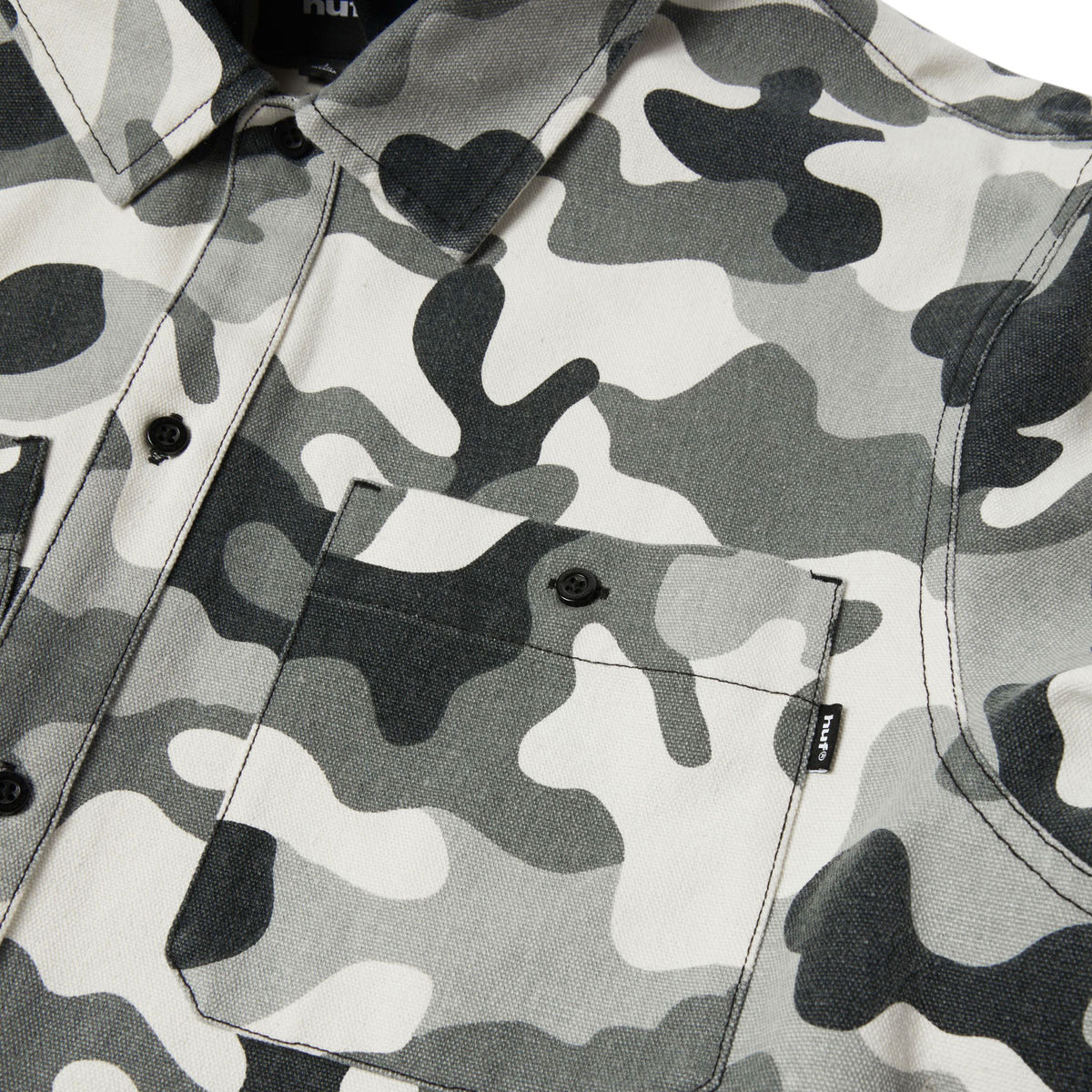 HUF Olympia Camo Hooded Over Shirt - Camo