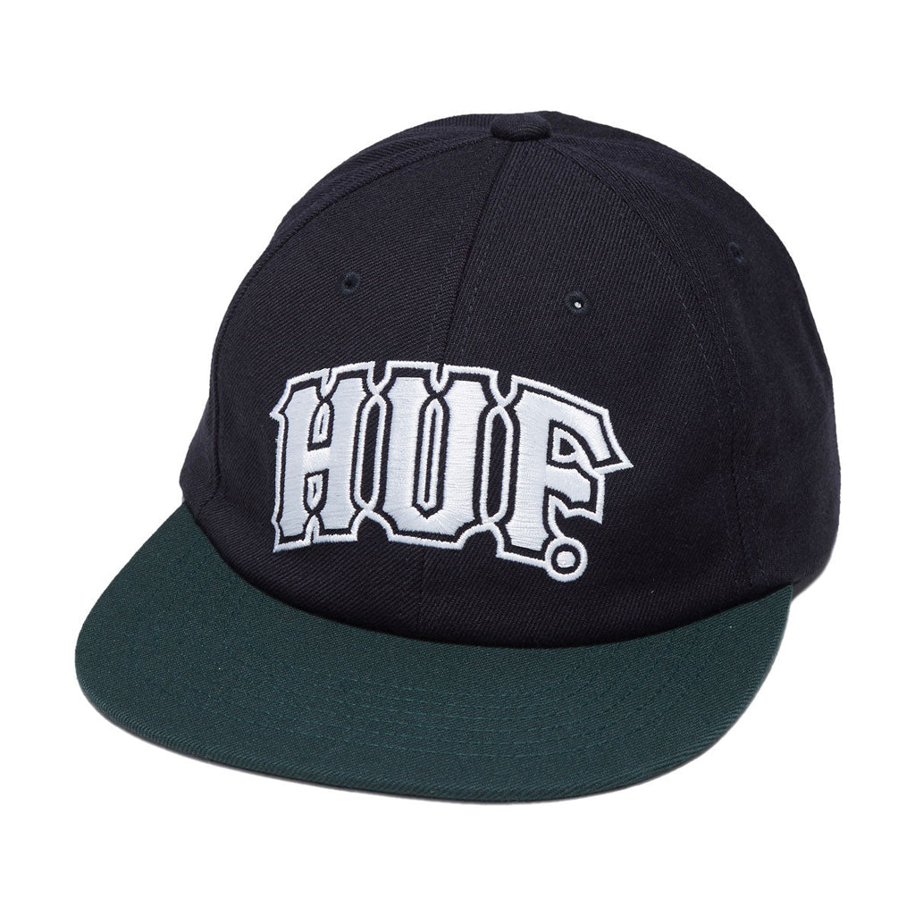 HUF Classic Arch Brushed Snapback Hat - Navy/Green