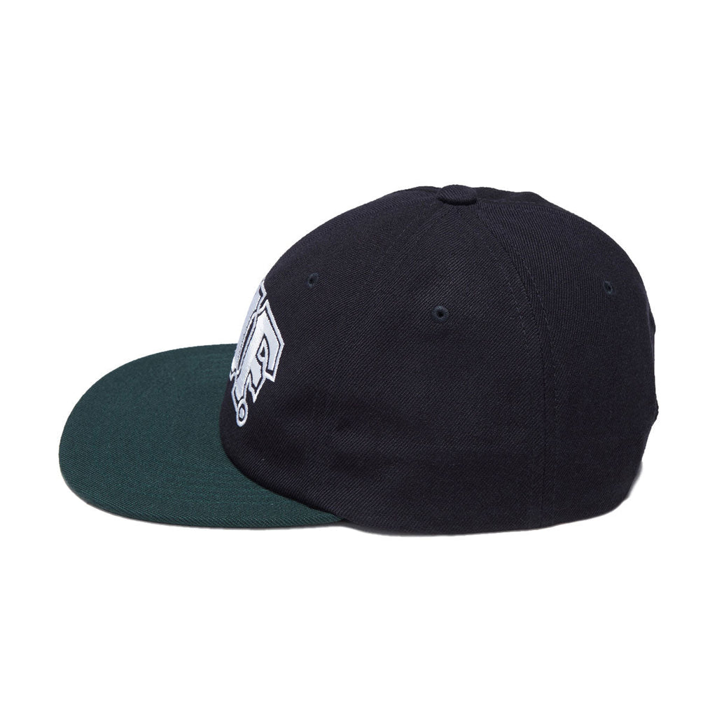 HUF Classic Arch Brushed Snapback Hat - Navy/Green