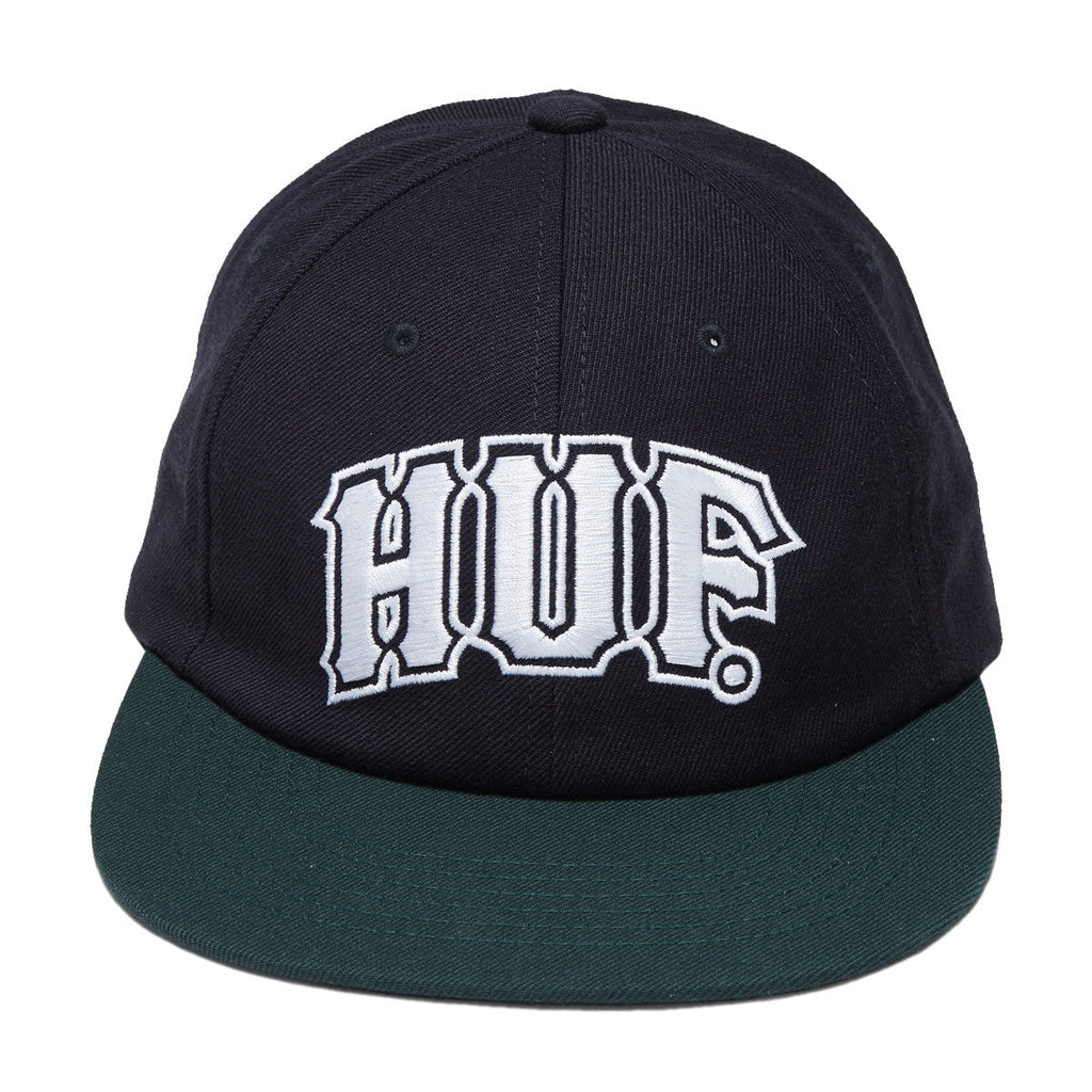 HUF Classic Arch Brushed Snapback Hat - Navy/Green
