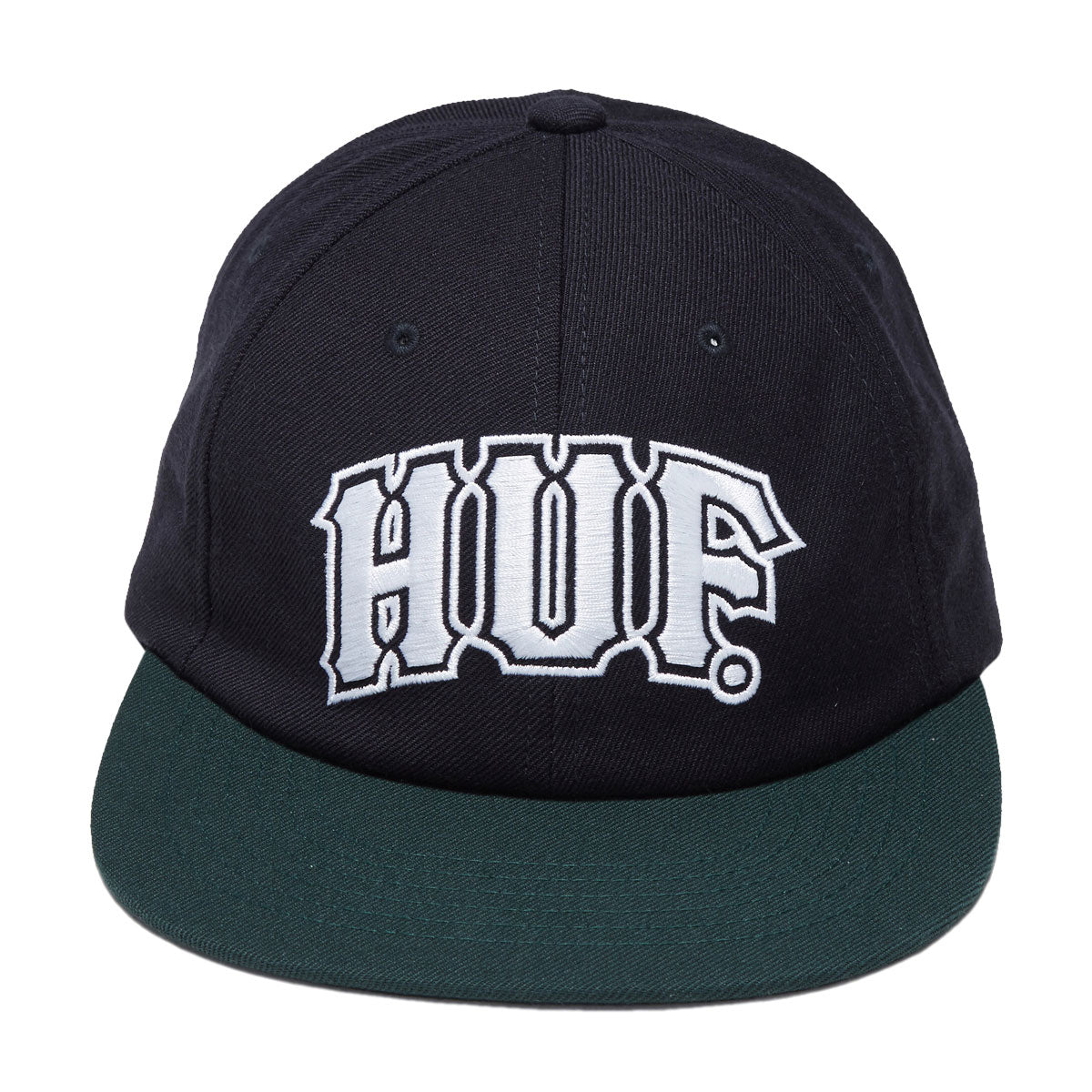 HUF Classic Arch Brushed Snapback Hat - Navy/Green