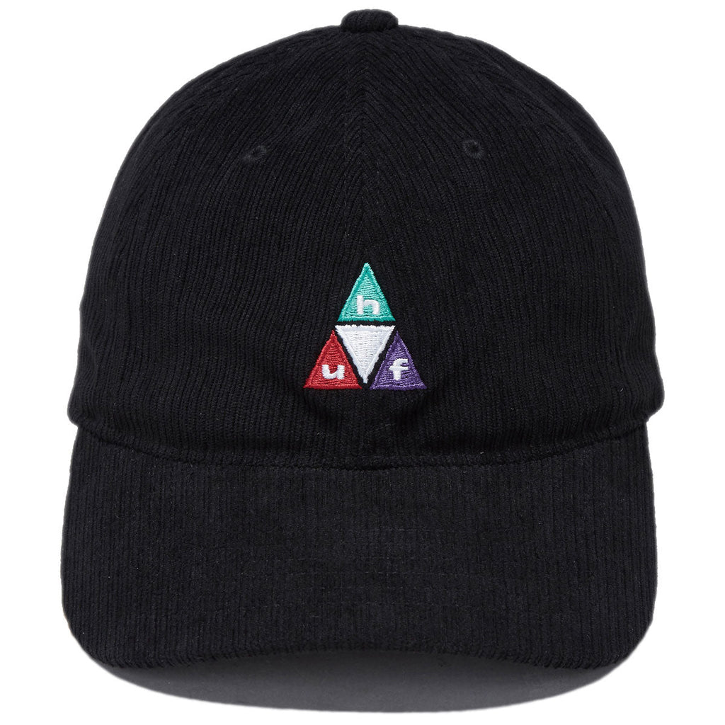 HUF Prism TT Cord 6 Panel CV Hat - Black
