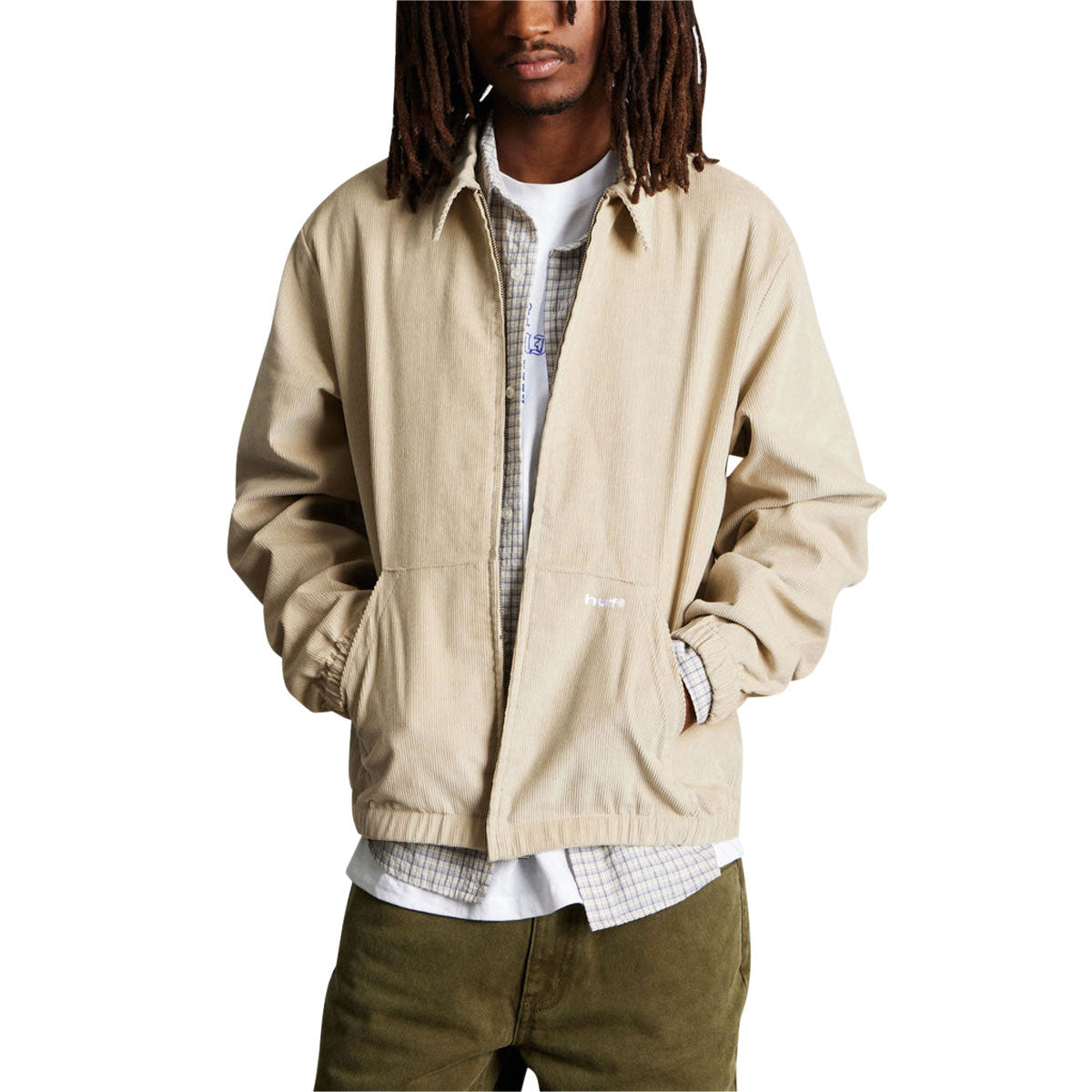 HUF 89 Corduroy Jacket - Tan/White