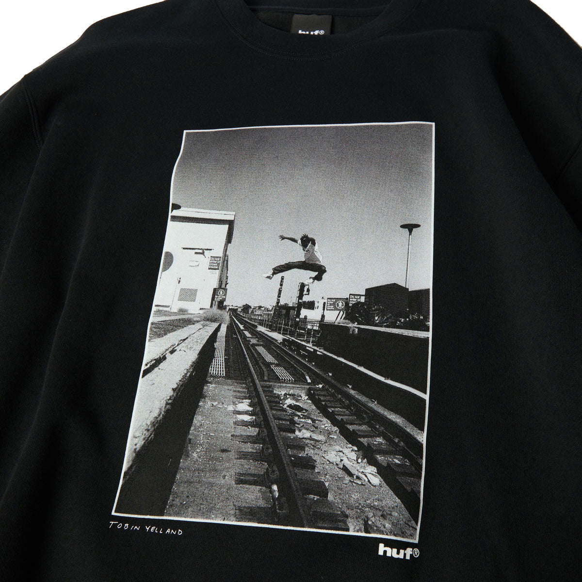 HUF Taking The Leap Crew Sweatshirt - Black