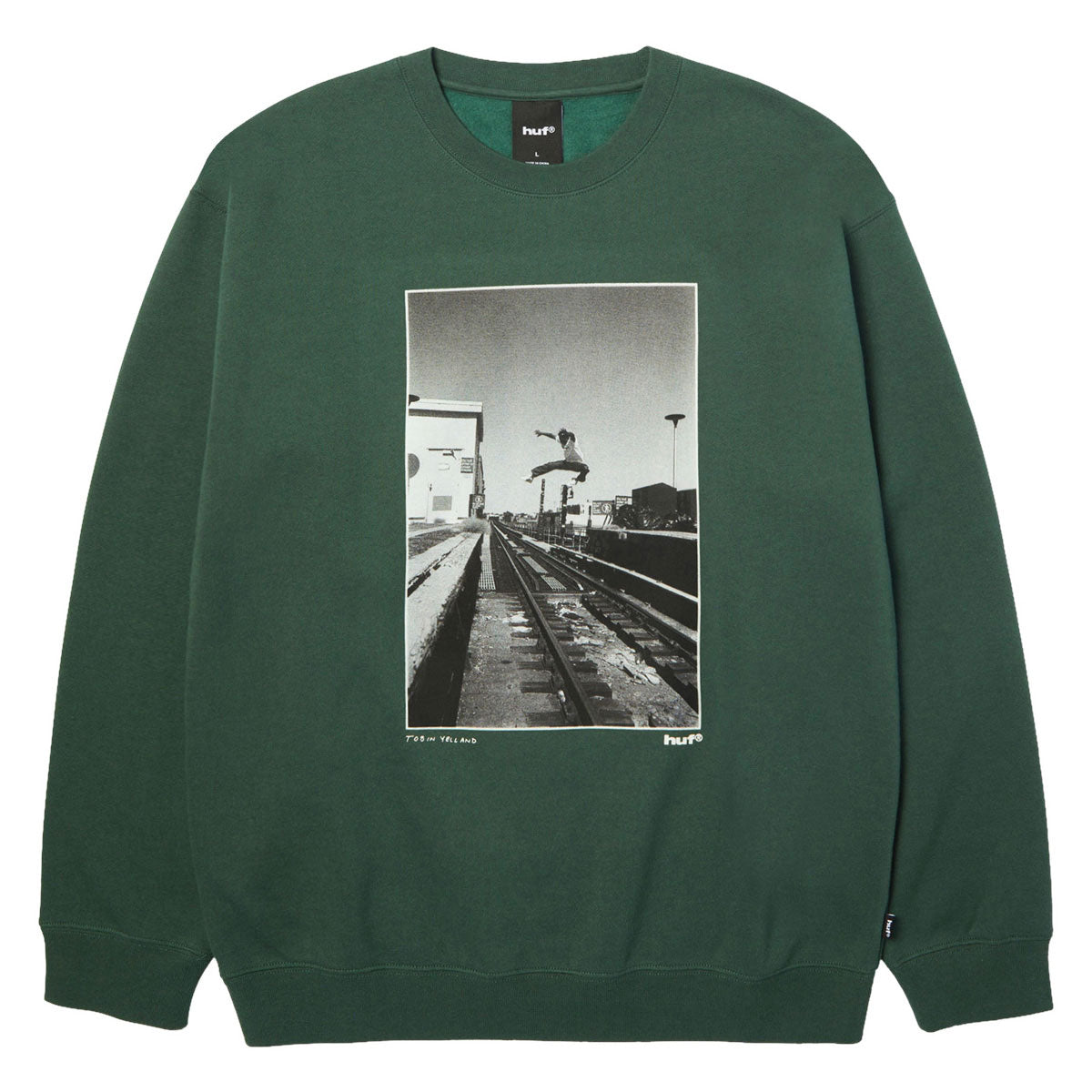 HUF Taking The Leap Crew Sweatshirt - Forest Green