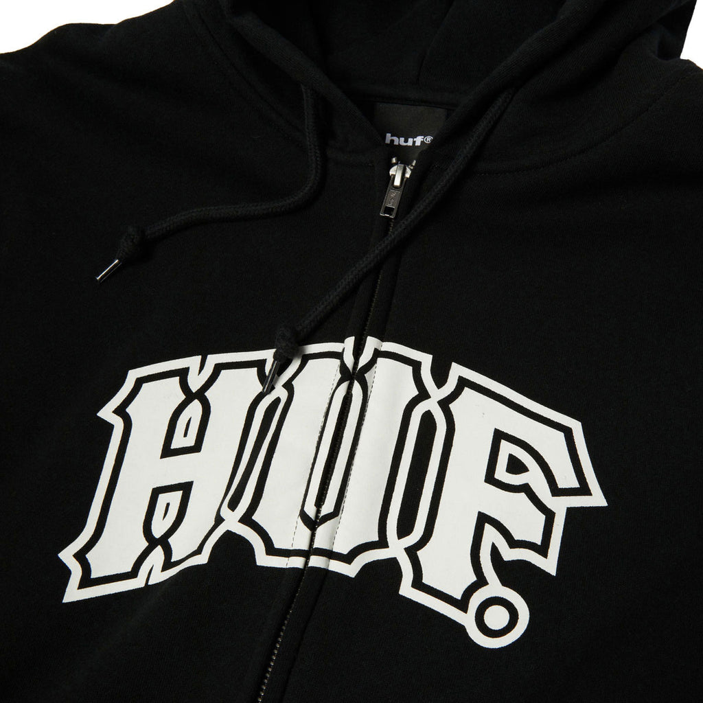HUF Classic Arch Full Zip Hoodie - Black/White