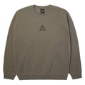 HUF Triple Triangle Embroidered Crew Sweatshirt - Dark Earth/Brown