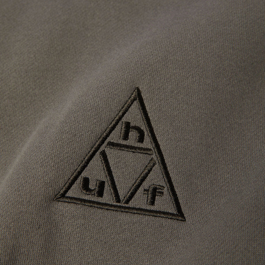 HUF Triple Triangle Embroidered Crew Sweatshirt - Dark Earth/Brown