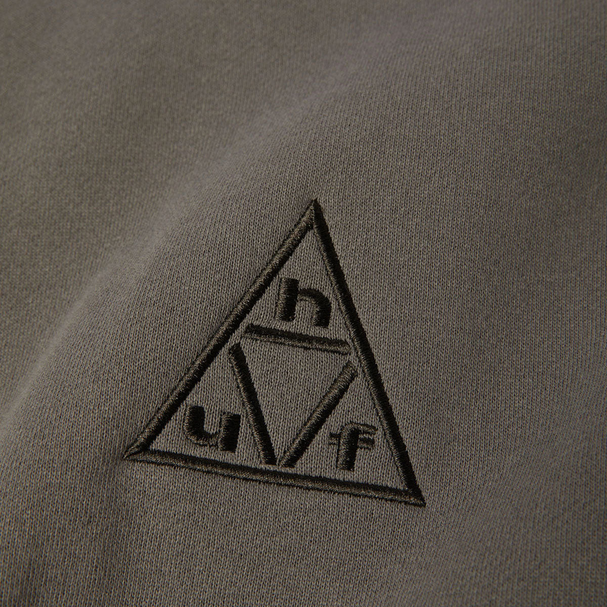HUF Triple Triangle Embroidered Crew Sweatshirt - Dark Earth/Brown