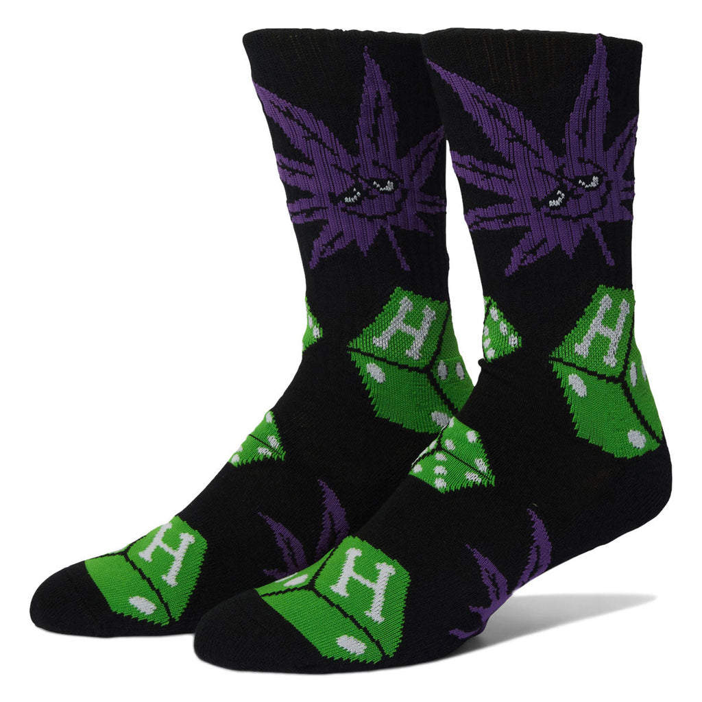 HUF Dice Buddy Crew Socks - Black