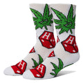 HUF Dice Buddy Crew Socks - White