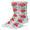 HUF Fuck It Rose Crew Socks - White