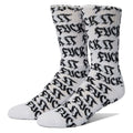 HUF Fuck It Old Style Crew Socks - White