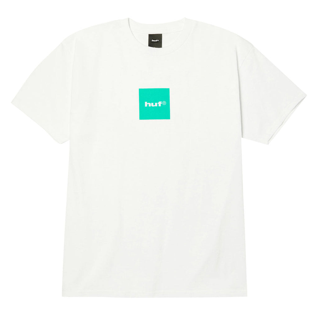HUF Box Logo T-Shirt - White/Teal