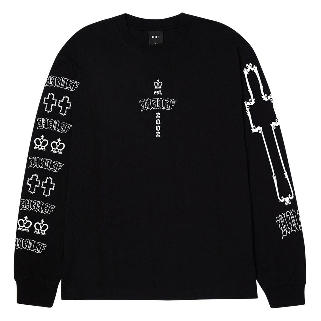 HUF Hard Luxe Long Sleeve T-Shirt - Black