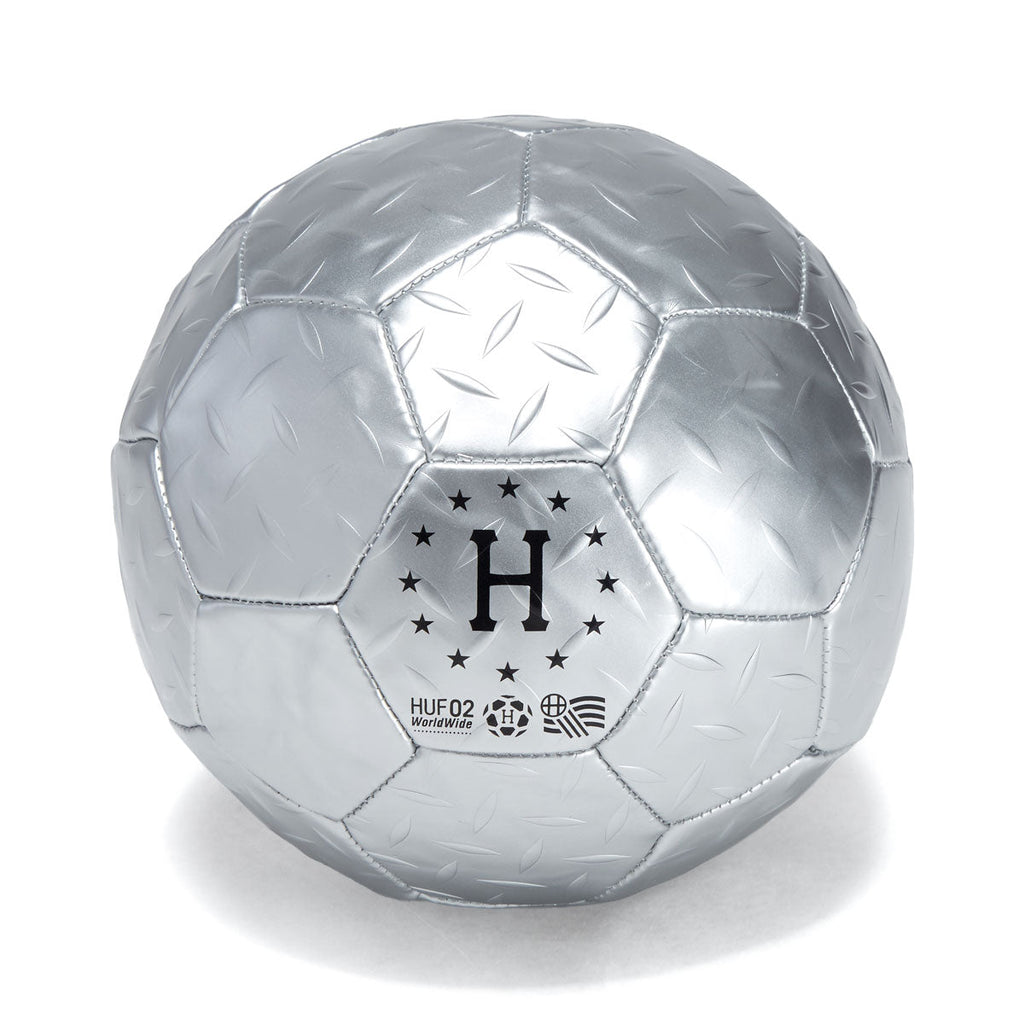 HUF Diamond Plate Soccer Ball - Silver