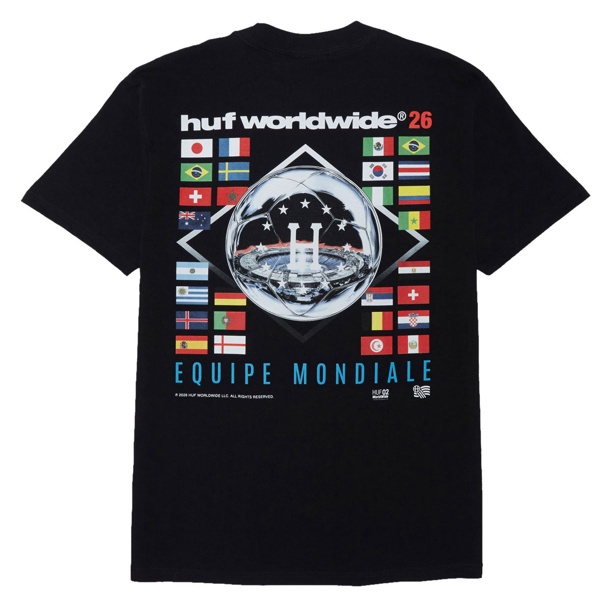 HUF Equipe Mondiale T-Shirt - Black