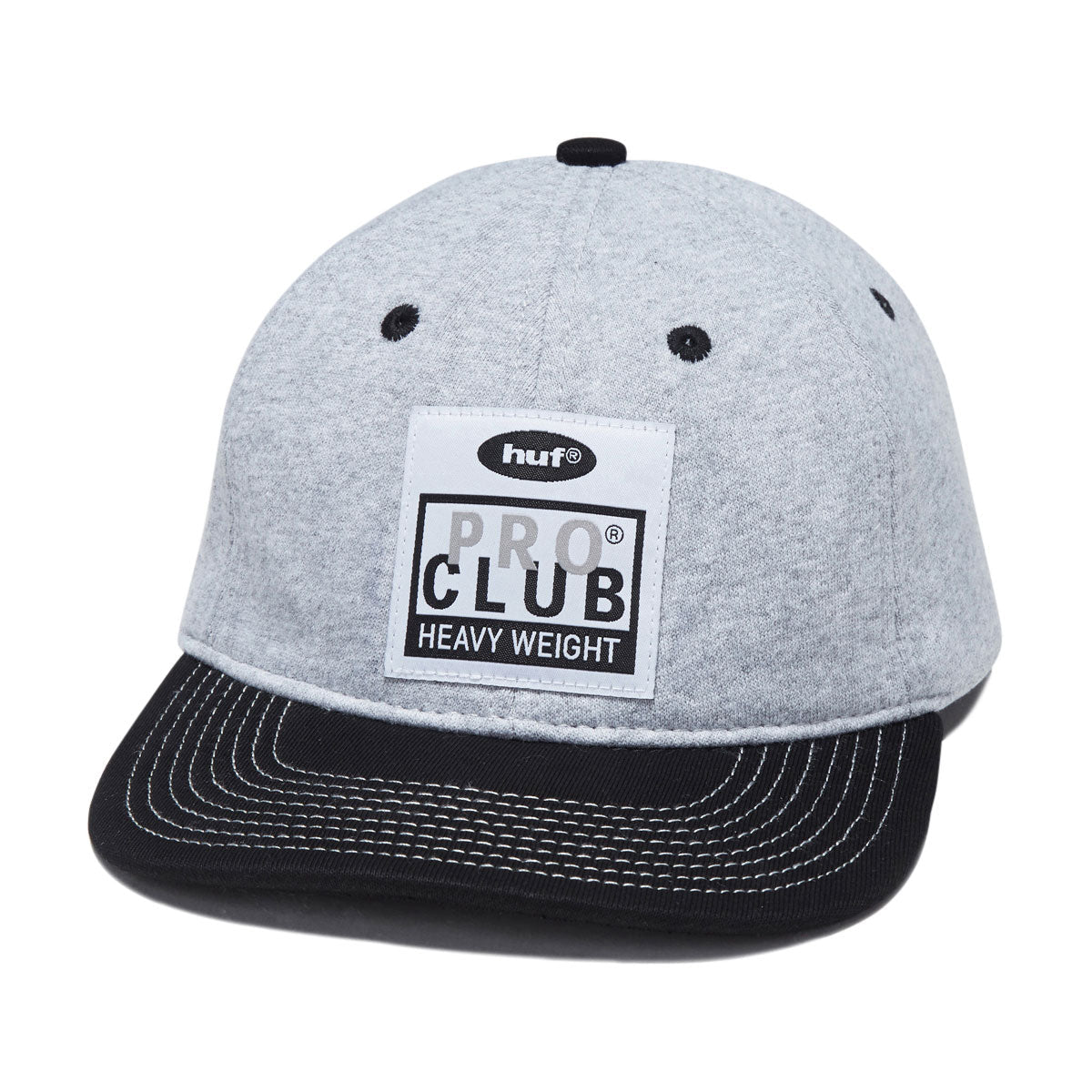 HUF x Pro Club Fleece Snapback Hat - Heather Grey