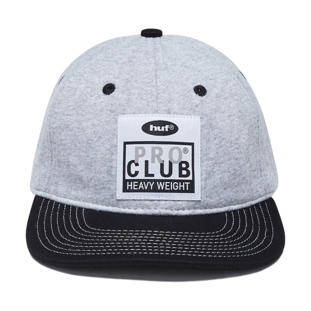 HUF x Pro Club Fleece Snapback Hat - Heather Grey
