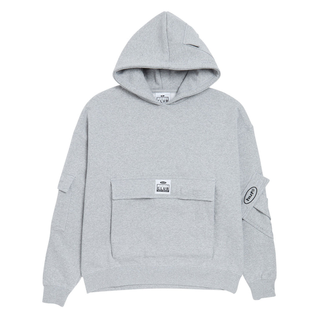 HUF x Pro Club Multi Pocket Hoodie - Heather Grey