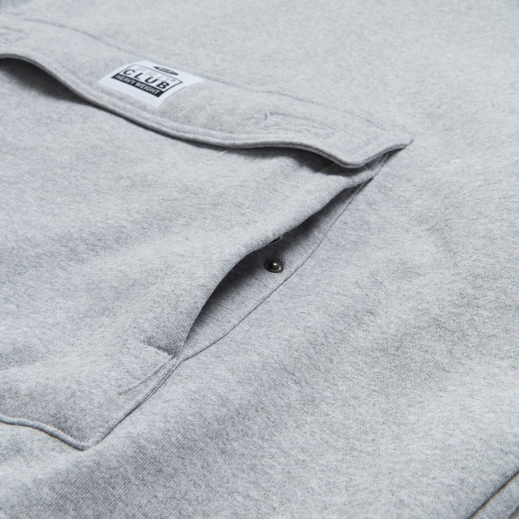 HUF x Pro Club Multi Pocket Hoodie - Heather Grey