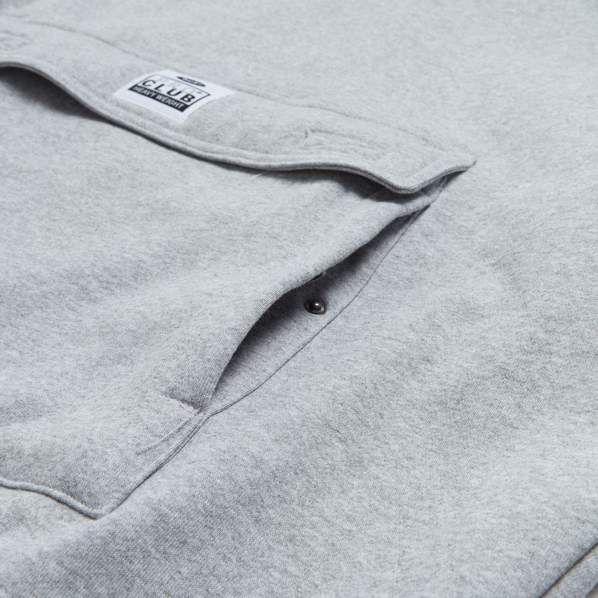 HUF x Pro Club Multi Pocket Hoodie - Heather Grey