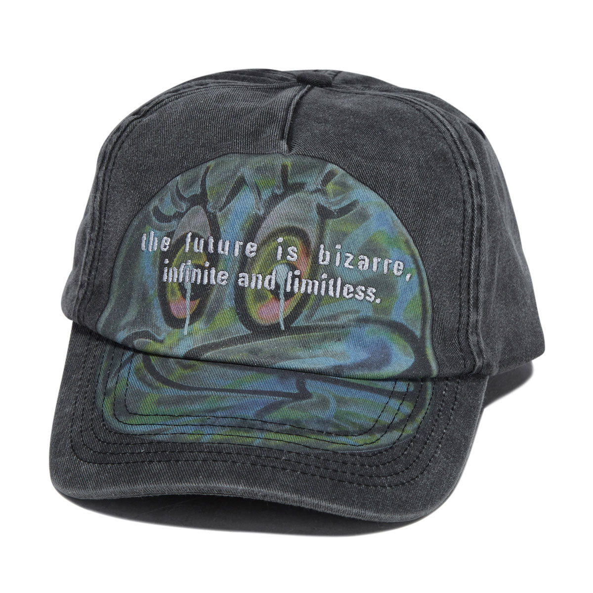 HUF x Kenny Scharf Television Snapback Hat - Washed Black