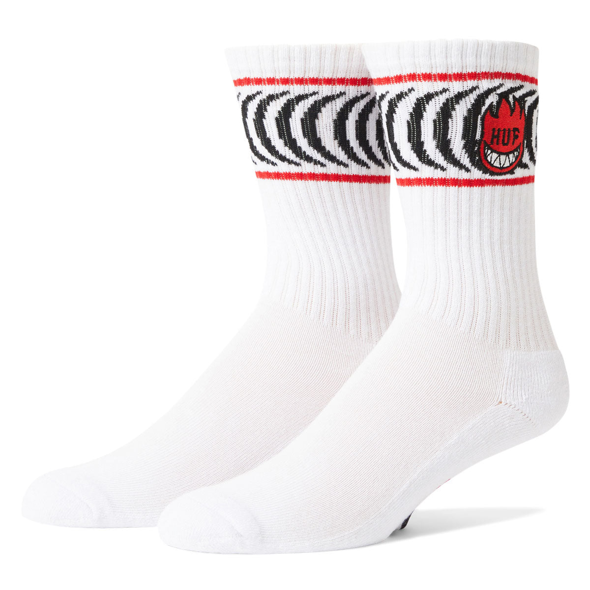 HUF x Spitfire Spiral Socks - White